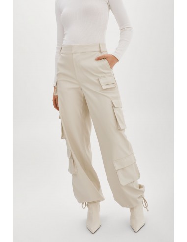 BOBBI | Pantalon cargo en similicuir ouvre sa boutique