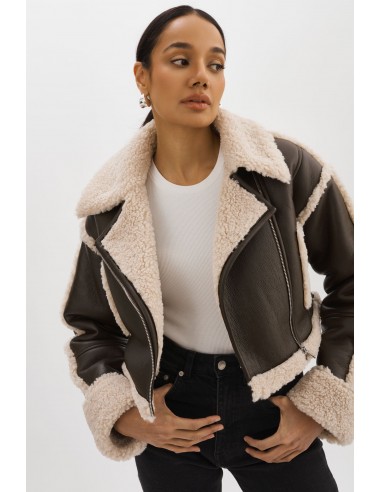 ADRINA | Veste courte en fausse peau de mouton online