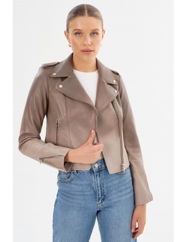 DONNA | Veste moto signature en cuir pas cher