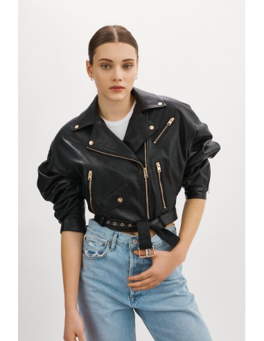 DYLAN GOLD | 80's Leather Biker Jacket vente chaude votre 