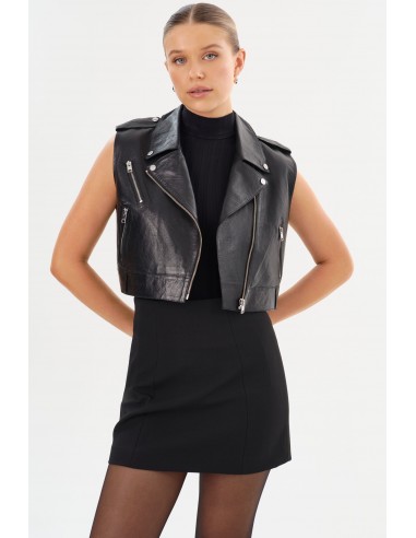 AMALIA | Leather Biker Vest suggérées chez