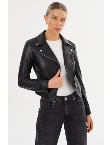 PASCALE | Fitted Faux Leather Jacket 50-70% off 