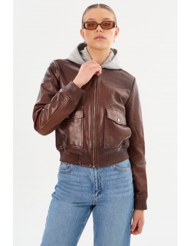 CANDACE | Leather Bomber Jacket Les êtres humains sont 