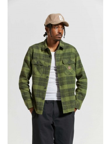 Bowery Heavyweight L/S Flannel - Cypress Green/ Black Pour