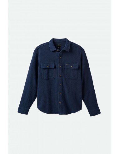 Bowery Textured Loop Twill L/S Overshirt - Washed Navy français