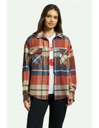 Bowery Women's Classic L/S Flannel - Navy/Mars Red/Whitecap Faites des économies