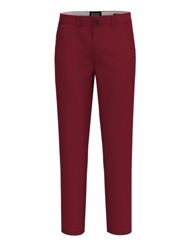 Pantalon de coton chino bordeaux france