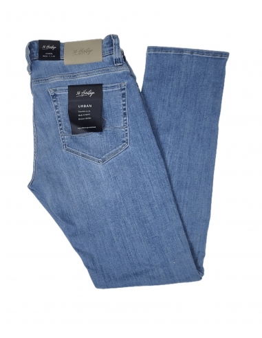 Jeans urban ajusté extensible bleu destockage