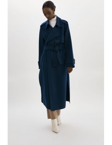 MARGARET | Trench-coat en laine de pas cher