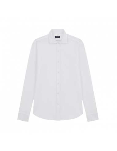 Chemise en coton piqué blanc s'inspire de l'anatomie humaine