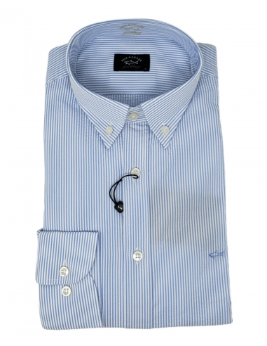 Chemise oxford lignée de luxe outlet