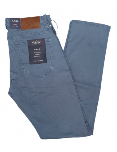 Jeans de twill ajusté bleu acier le concept de la Pate a emporter 