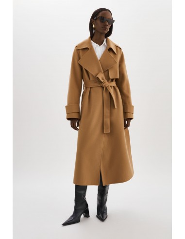 MARGARET | Trench-coat en laine en linge