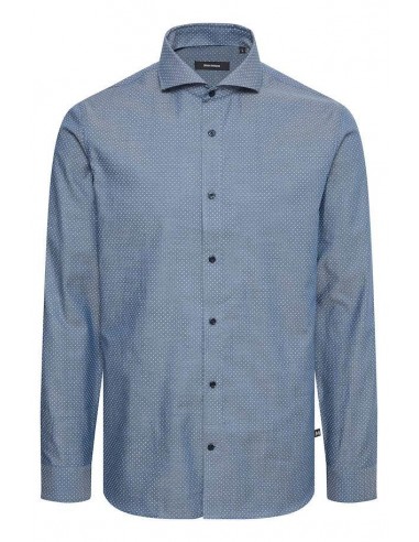 Chemise bleu à mini motifs vente chaude votre 