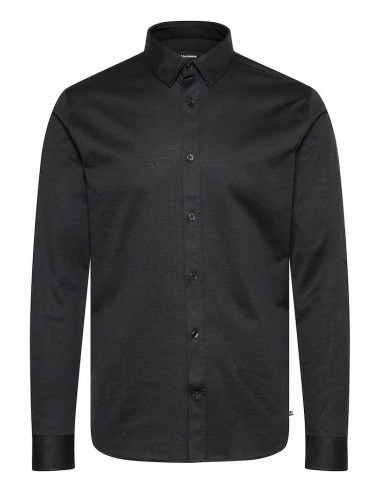 Chemise matrostol noir brillant des détails fins